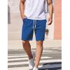imageCOOFANDY Mens Sweat Shorts 9quot Drawstring Elastic Waist Gym Workout Shorts Casual Athletic Jogger Knit Shorts with PocketsSnorkel Blue