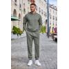 imageCOOFANDY Mens Tracksuits 2 Pieces Waffle Hoodies Sweatsuit Sets Sports Jogging Suit SetDark Grey