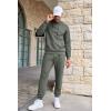imageCOOFANDY Mens Tracksuits 2 Pieces Waffle Hoodies Sweatsuit Sets Sports Jogging Suit SetDark Grey