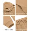 imageCOOFANDY Mens Tracksuits 2 Pieces Waffle Hoodies Sweatsuit Sets Sports Jogging Suit SetKhaki