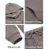 imageCOOFANDY Mens Tracksuits 2 Pieces Waffle Hoodies Sweatsuit Sets Sports Jogging Suit SetLight Grey