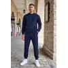 imageCOOFANDY Mens Tracksuits 2 Pieces Waffle Hoodies Sweatsuit Sets Sports Jogging Suit SetNavy Blue