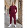 imageCOOFANDY Mens Tracksuits 2 Pieces Waffle Hoodies Sweatsuit Sets Sports Jogging Suit SetWine Red