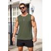 imageCOOFANDY Mens Workout Tank Tops Sleeveless Gym Muscle Tee Shirts 2 Pack Casual Breathable Waffle Knit TanksArmy Green1 Pcs
