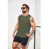 imageCOOFANDY Mens Workout Tank Tops Sleeveless Gym Muscle Tee Shirts 2 Pack Casual Breathable Waffle Knit TanksArmy Green1 Pcs