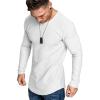 imageCOOFANDY Men 2 Pack Muscle Fitted T Shirt Gym Workout Athletic Long Sleeves TeeWhite