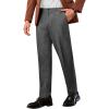 imageCOOFANDY Men Classic Fit Dress Pant Casual Flat Front Pant Expandable Waist Suit PantDark Grey