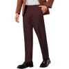 imageCOOFANDY Men Classic Fit Dress Pant Casual Flat Front Pant Expandable Waist Suit PantMaroon Red