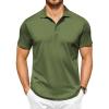 imageCOOFANDY Men Golf Polo Shirts Short Sleeve Dry Fit Moisture Wicking Shirts Casual Collared Athletic TeesArmy Green