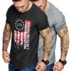 Two Pack- Black Usa Flag/Light Grey
