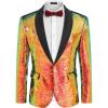 imageCOOFANDY Men Shiny Sequin Blazer Tuxedo Party Dinner Prom One Button Suit JacketPat4
