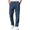 imageCOOFANDY Mens Casual Pants Classic Fit Straight Legs Flat Front Twill PantsBlue