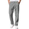 imageCOOFANDY Mens Casual Pants Classic Fit Straight Legs Flat Front Twill PantsLinen Grey