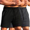 imageCOOFANDY Mens Gym Workout Shorts Athletic Training Shorts Fitted Weightlifting Bodybuilding Shorts with Zipper Pockets2 Pack BlackDark Grey