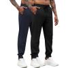 imageCOOFANDY Mens Joggers Drawstring Jogger Sweatpants with Zipper Pockets Lightweight Slim Fit Athletic Track PantsBlack  Navy Blue
