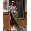 imageCOOFANDY Linen Pants Mens Lightweight Linen Pants Elastic Waist Beach Yoga Summer TrousersArmy Green