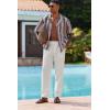 imageCOOFANDY Linen Pants Mens Lightweight Linen Pants Elastic Waist Beach Yoga Summer TrousersAwhite