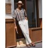 imageCOOFANDY Linen Pants Mens Lightweight Linen Pants Elastic Waist Beach Yoga Summer TrousersAwhite