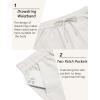 imageCOOFANDY Linen Pants Mens Lightweight Linen Pants Elastic Waist Beach Yoga Summer TrousersAwhite