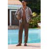 imageCOOFANDY Linen Pants Mens Lightweight Linen Pants Elastic Waist Beach Yoga Summer TrousersBrown