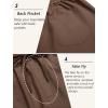 imageCOOFANDY Linen Pants Mens Lightweight Linen Pants Elastic Waist Beach Yoga Summer TrousersBrown