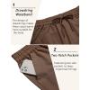 imageCOOFANDY Linen Pants Mens Lightweight Linen Pants Elastic Waist Beach Yoga Summer TrousersBrown