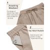 imageCOOFANDY Linen Pants Mens Lightweight Linen Pants Elastic Waist Beach Yoga Summer TrousersKhaki