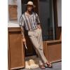 imageCOOFANDY Linen Pants Mens Lightweight Linen Pants Elastic Waist Beach Yoga Summer TrousersKhaki