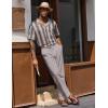 imageCOOFANDY Linen Pants Mens Lightweight Linen Pants Elastic Waist Beach Yoga Summer TrousersLight Grey
