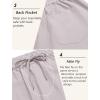 imageCOOFANDY Linen Pants Mens Lightweight Linen Pants Elastic Waist Beach Yoga Summer TrousersLight Grey
