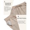imageCOOFANDY Linen Pants Mens Lightweight Linen Pants Elastic Waist Beach Yoga Summer TrousersLight Khaki