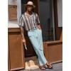 imageCOOFANDY Linen Pants Mens Lightweight Linen Pants Elastic Waist Beach Yoga Summer TrousersSky Blue