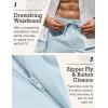 imageCOOFANDY Mens Casual Linen Pants Elastic Waist Drawstring Beach Summer Pants Lightweight Linen TrousersLight Blue