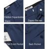 imageCOOFANDY Mens Classic Casual Dress Pants Expandable Waist Suit Pant Slim Fit Flat Front SlacksBlue