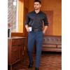 imageCOOFANDY Mens Classic Casual Dress Pants Expandable Waist Suit Pant Slim Fit Flat Front SlacksBlue