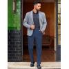 imageCOOFANDY Mens Classic Casual Dress Pants Expandable Waist Suit Pant Slim Fit Flat Front SlacksBlue