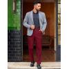 imageCOOFANDY Mens Classic Casual Dress Pants Expandable Waist Suit Pant Slim Fit Flat Front SlacksDark Red