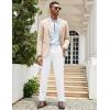 imageCOOFANDY Mens Classic Casual Dress Pants Expandable Waist Suit Pant Slim Fit Flat Front SlacksWhite