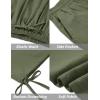 imageCOOFANDY Mens Cotton Linen Pants Casual Harem Pants Elastic Waist Beach Boho Yoga TrousersArmy Green