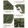 imageCOOFANDY Mens Linen Casual Pants Elastic Waist Beach Pants Lightweight Drawstring Summer Yoga PantsArmy Green