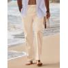 imageCOOFANDY Mens Linen Pants Drawstring Casual Loose Fit Beach Summer Pants Lightweight Linen Trousers Yoga PantsMoon Gray