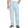imageCOOFANDY Mens Casual Linen Pants Elastic Waist Drawstring Beach Summer Pants Lightweight Linen TrousersLight Blue