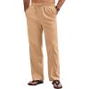 imageCOOFANDY Mens Linen Pants Drawstring Casual Loose Fit Beach Summer Pants Lightweight Linen Trousers Yoga PantsLight Tan
