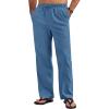 imageCOOFANDY Mens Linen Pants Drawstring Casual Loose Fit Beach Summer Pants Lightweight Linen Trousers Yoga PantsMarine Blue