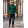 imageCOOFANDY Mens Casual Slim Fit Turtleneck T Shirts Lightweight Basic Cotton PulloversDark Green