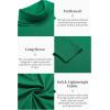 imageCOOFANDY Mens Casual Slim Fit Turtleneck T Shirts Lightweight Basic Cotton PulloversGreen Santa Claus
