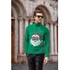 imageCOOFANDY Mens Casual Slim Fit Turtleneck T Shirts Lightweight Basic Cotton PulloversGreen Santa Claus