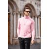 imageCOOFANDY Mens Casual Slim Fit Turtleneck T Shirts Lightweight Basic Cotton PulloversLight Pink