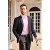 imageCOOFANDY Mens Casual Slim Fit Turtleneck T Shirts Lightweight Basic Cotton PulloversLight Pink