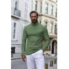 imageCOOFANDY Mens Turtle Neck Shirts High Neck Mock Neck T Shirts Long Sleeve Slim Fit Sweater Casual Thermal PulloverArmy Green